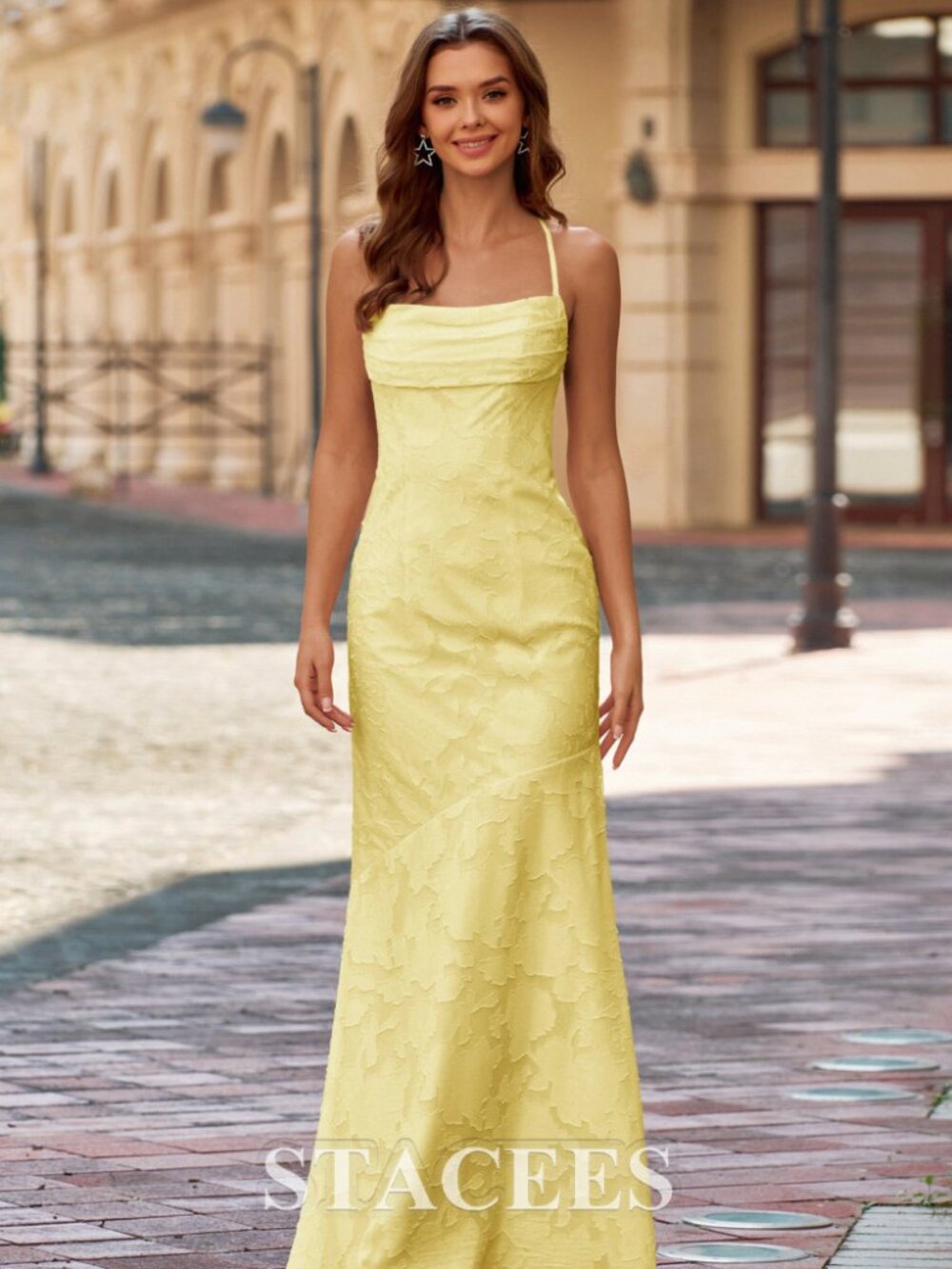 Stacees Yellow Prom Dress: Size 8